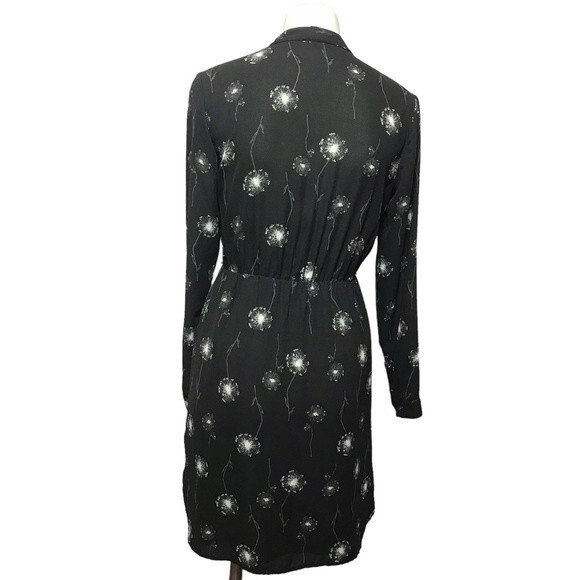 Ann Taylor‎ Loft Black Dandelion Shift Dress - Picture 8 of 10